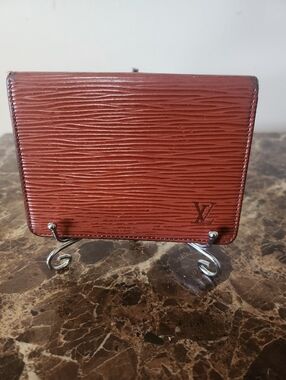 Louis Vuitton Epi Leather Card/ID Case in Rust GUC
